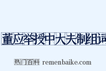 董应举授中大夫制组词是什么意思的图片